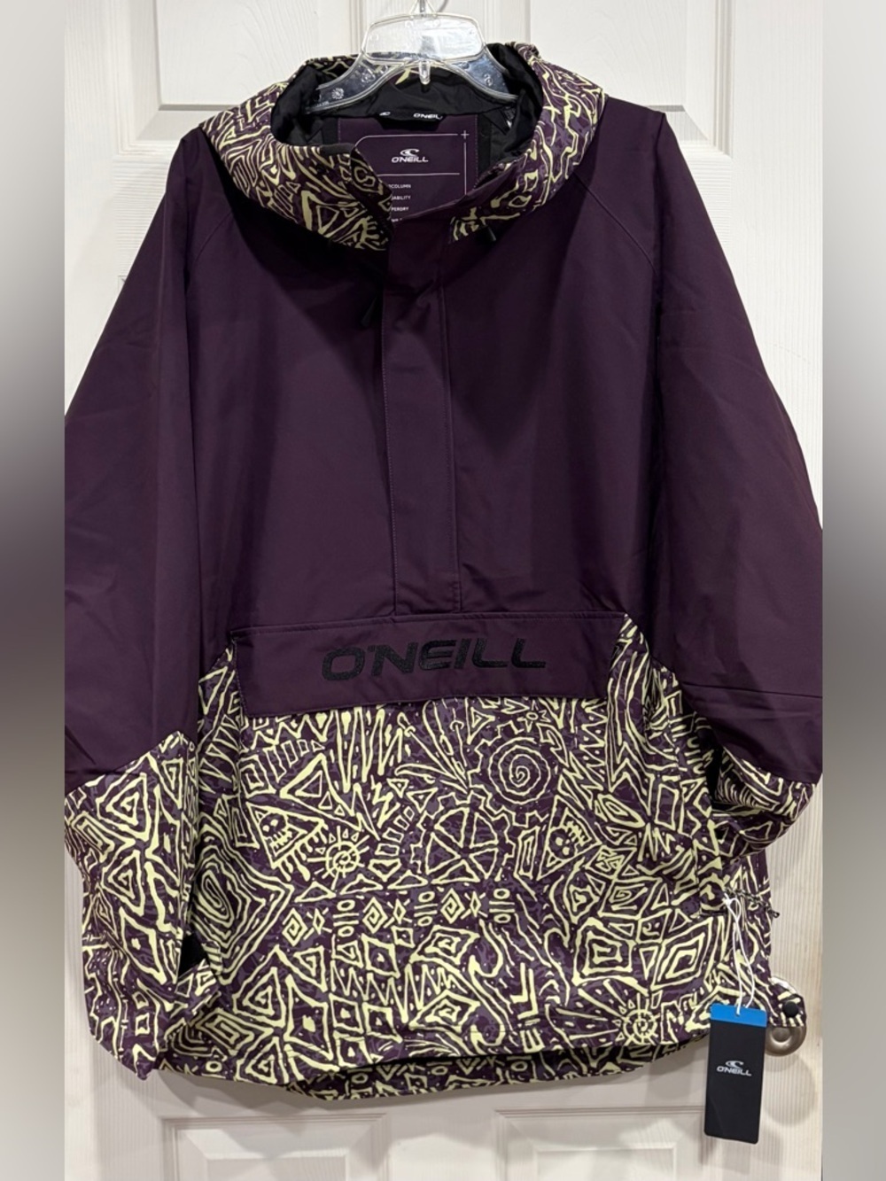 O'Neill O’riginals Men's XL Anorak Snowboard Jacket Waterproof Ski Purple NWT